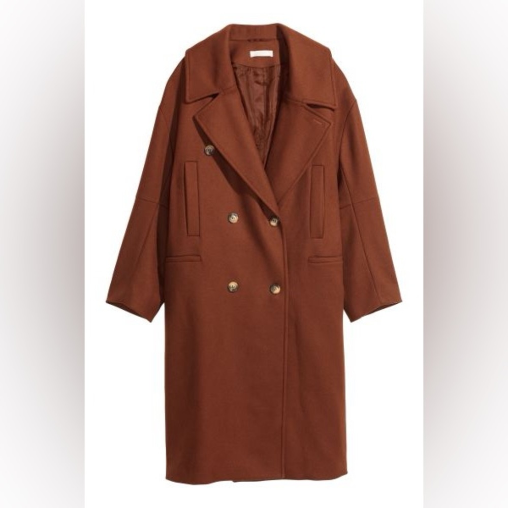 H&M Rust Will Coat (size 4, oversized)